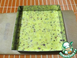 Кукурузно-манговый десерт с жареными орехами