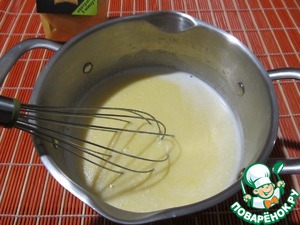 Кукурузно-манговый десерт с жареными орехами