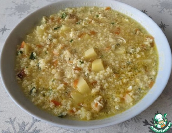 Кулеш с копчёным салом