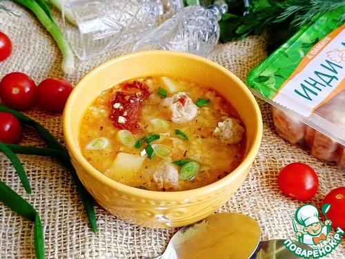 Кулеш с купатами и вялеными томатами Кулеш с купатами и вялеными томатами