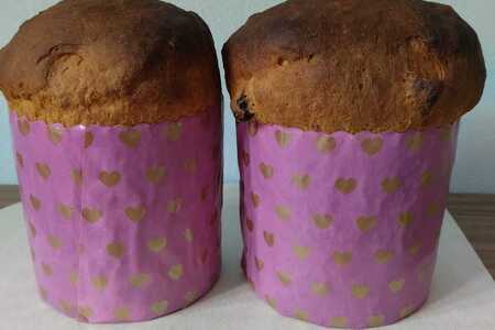 Кулич "старинный" с облепиховой глазурью Кулич "старинный" с облепиховой глазурью