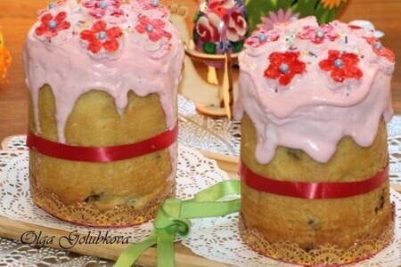 Куличи с брусничной помадкой Куличи с брусничной помадкой