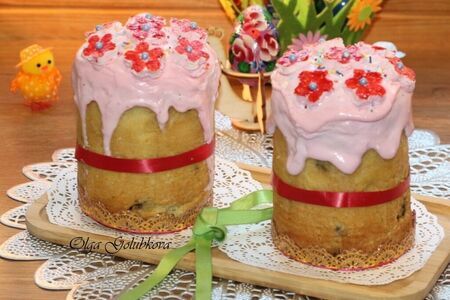 Куличи с брусничной помадкой Куличи с брусничной помадкой