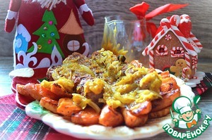 Купаты из индейки с апельсиново-мандариновым соусом Купаты из индейки с апельсиново-мандариновым соусом