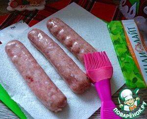 Купаты из индейки с апельсиново-мандариновым соусом Купаты из индейки с апельсиново-мандариновым соусом