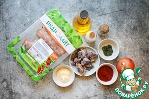 Купаты с грибами в соусе Купаты с грибами в соусе