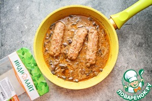 Купаты с грибами в соусе Купаты с грибами в соусе