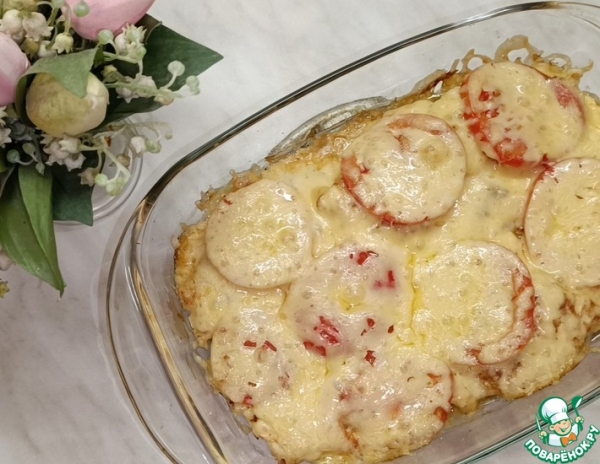 Курица по-албански под шубой