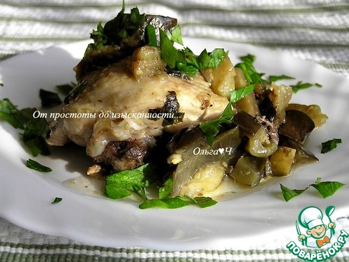 Курица с баклажанами и базиликом Курица с баклажанами и базиликом