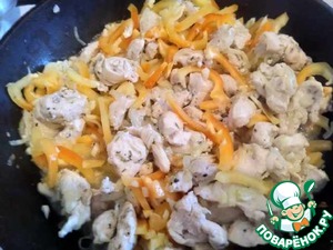 Курица с болгарским перцем в сливочном соусе Курица с болгарским перцем в сливочном соусе