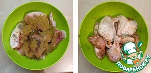 Курица с кабачками под чесночной корочкой Курица с кабачками под чесночной корочкой