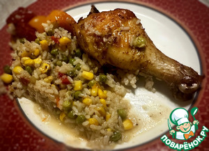 Курица с овощами по-гавайски