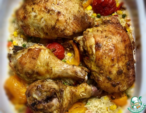 Курица с овощами по-гавайски