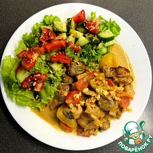 Курица с овощами в соусе Том Кха Курица с овощами в соусе Том Кха