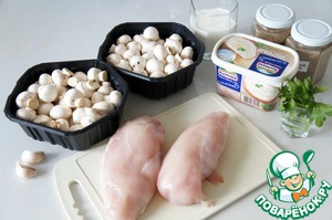 Курица с шампиньонами в сливочном соусе Курица с шампиньонами в сливочном соусе