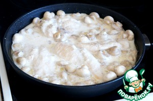 Курица с шампиньонами в сливочном соусе Курица с шампиньонами в сливочном соусе