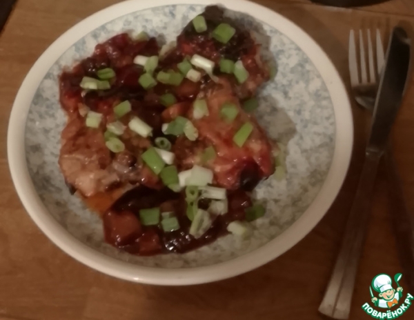 Курица в соусе из слив Курица в соусе из слив