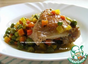 Курица в соусе из зеленого горошка Курица в соусе из зеленого горошка