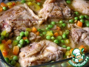 Курица в соусе из зеленого горошка Курица в соусе из зеленого горошка