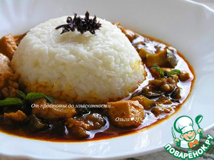 Курица в соусе карри с баклажанами Курица в соусе карри с баклажанами