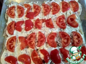 Курица запечённая с помидорами и сыром