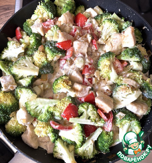 Куриная грудка с брокколи и перцем Куриная грудка с брокколи и перцем