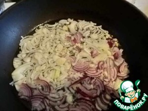 Куриная печень с грибами и сметаной