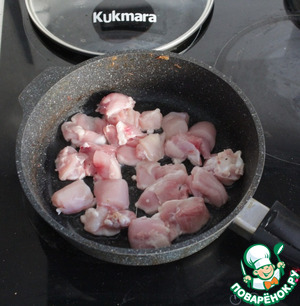 Куриное филе бедра с баклажанами