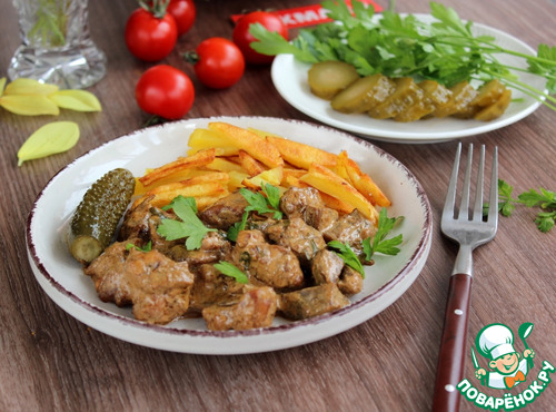 Куриное филе бедра с баклажанами