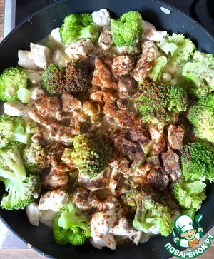 Куриное филе с брокколи и булгуром Куриное филе с брокколи и булгуром