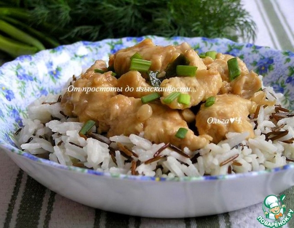 Куриное филе с орешками и рисом Куриное филе с орешками и рисом