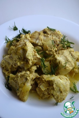 Куриное филе в соусе карри