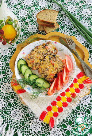 Куриные бедра под сырно-грибным одеялом