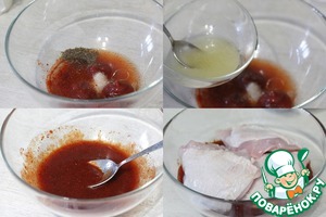 Куриные бедрышки в остром маринаде