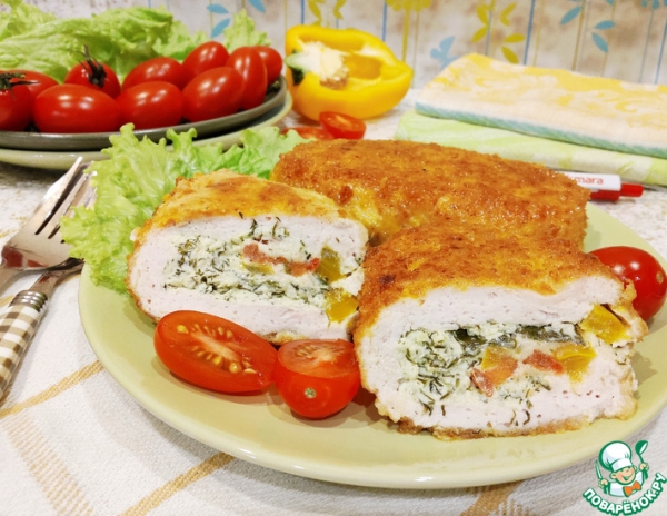 Куриные кармашки в сырной панировке