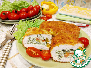 Куриные кармашки в сырной панировке