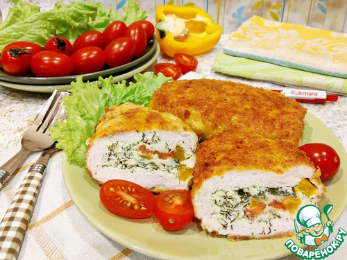 Куриные кармашки в сырной панировке