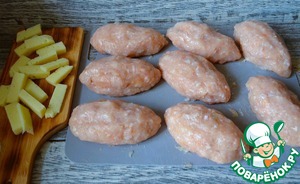 Куриные котлеты с сыром Куриные котлеты с сыром