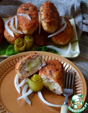 Куриные котлеты с сыром Куриные котлеты с сыром
