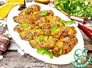 Куриные крылышки в апельсиновой глазури