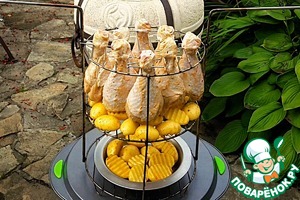 Куриные ножки с картошкой из тандыра