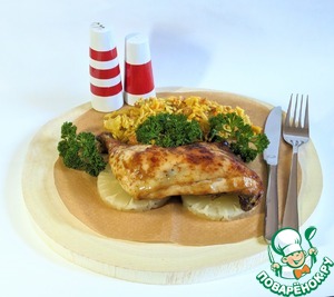 Куриные окорочка по-Гавайски Куриные окорочка по-Гавайски