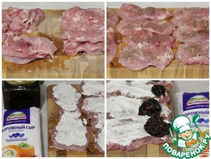 Куриные рулетики с вялеными сливами