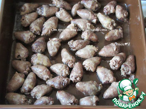 Куриные сердечки под сырным соусом Куриные сердечки под сырным соусом