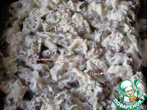 Куриные сердечки под сырным соусом Куриные сердечки под сырным соусом