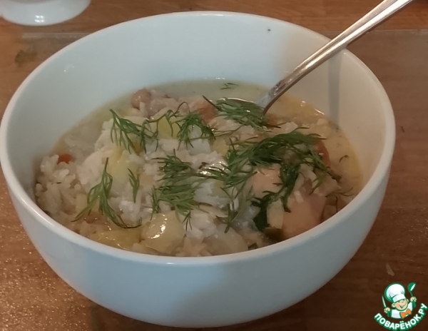 Куриный суп Авголемоно Куриный суп Авголемоно