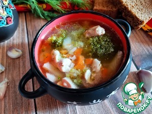 Куриный суп с брокколи Куриный суп с брокколи