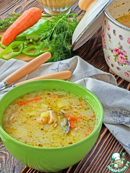 Куриный суп с нутом и сыром Куриный суп с нутом и сыром