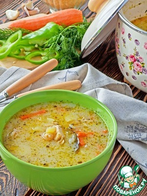 Куриный суп с нутом и сыром Куриный суп с нутом и сыром