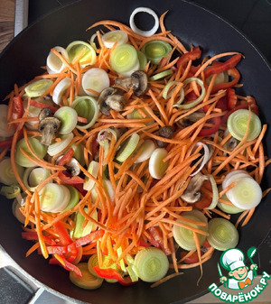 Куриный суп с овощами и лапшой